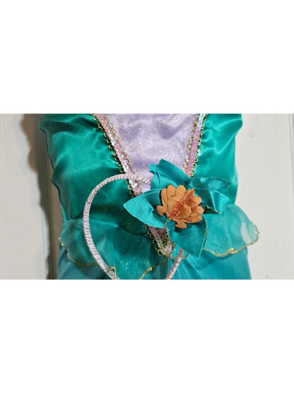 Disney Little Mermaid Ariel Costume Kid 7-8 Gloves Storybook Scene Toys R Us Exc - Picture 5 of 10
